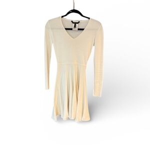 BCBGMaxazria v neck flare dress